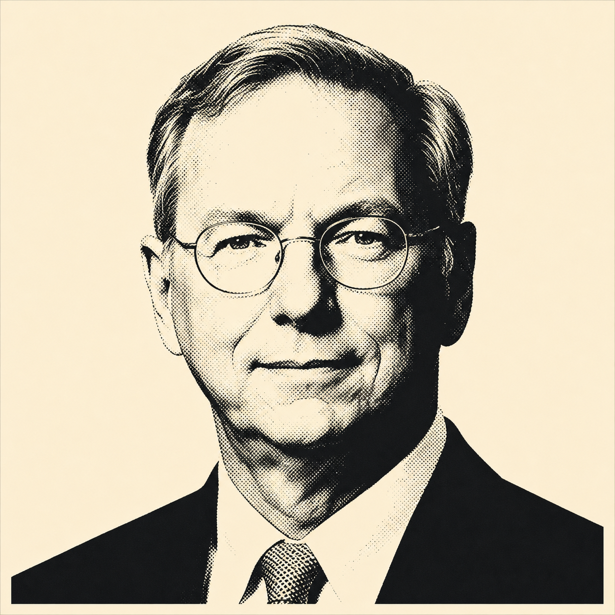 Stencil portrait of Eric Schmidt
