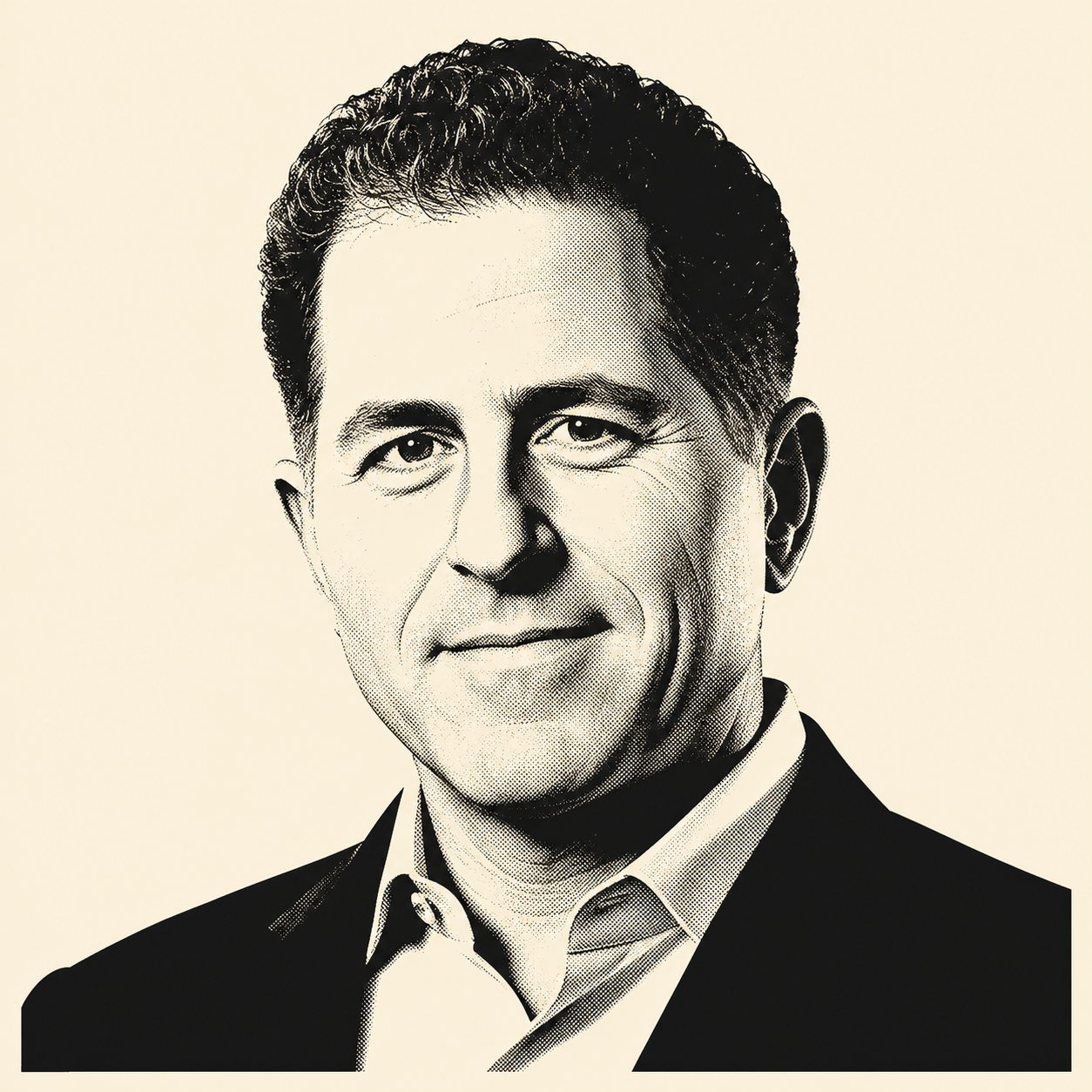 Stencil portrait of Michael Dell
