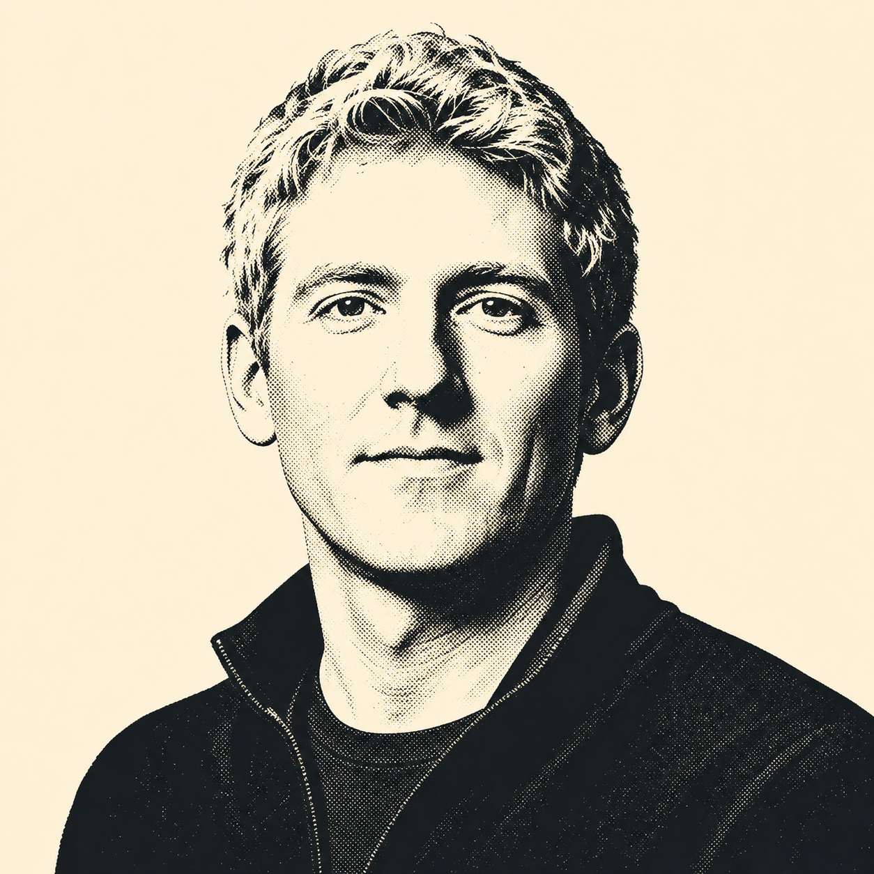 Stencil portrait of Patrick Collison