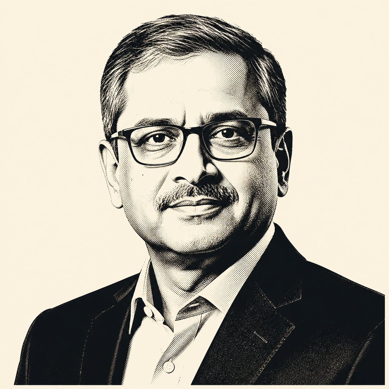 Stencil portrait of Sanjay Mehrotra